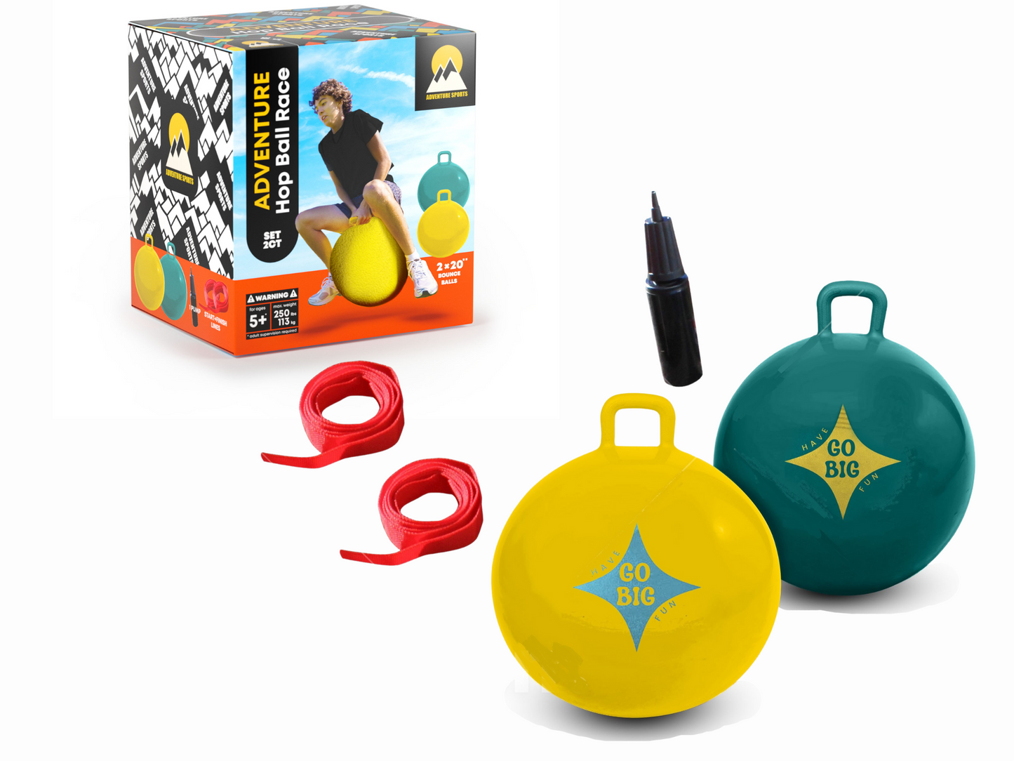 Set of 2 Hop Ball Race set