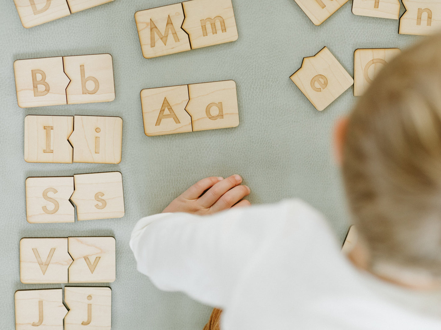 Wooden Alphabet Puzzle • Uppercase & Lowercase Matching Game