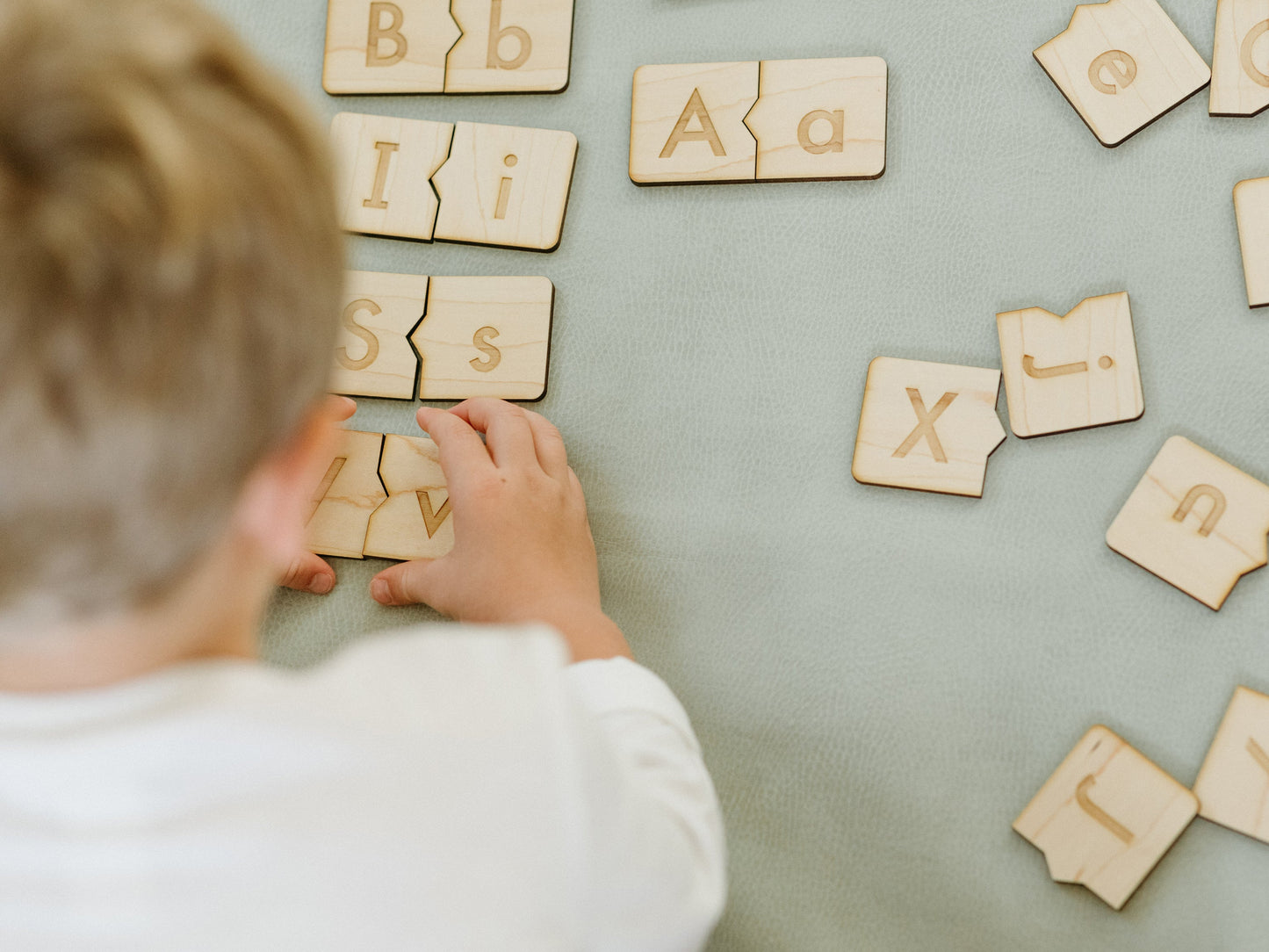 Wooden Alphabet Puzzle • Uppercase & Lowercase Matching Game