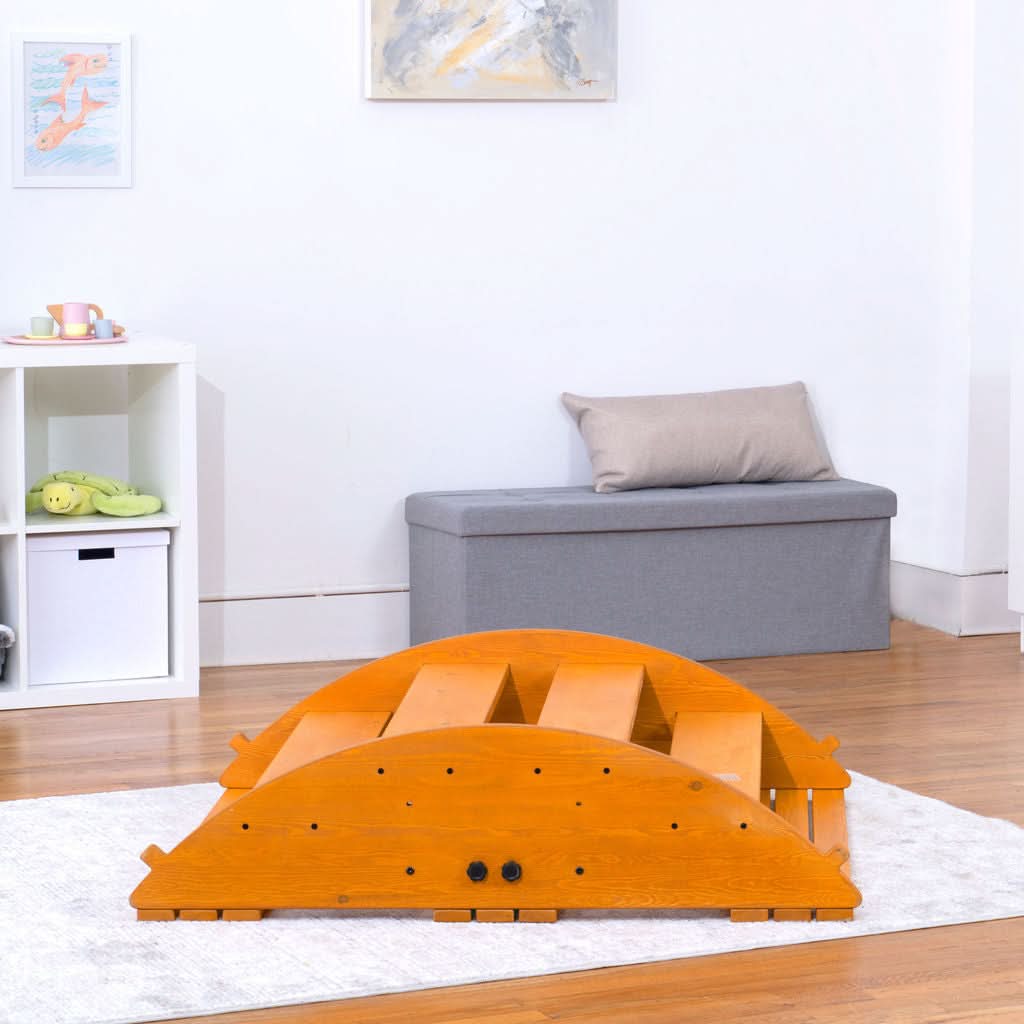 Banyan Jumbo Wooden Rocker & Climber Playset | Outdoor Gross Motor Toy for Toddlers