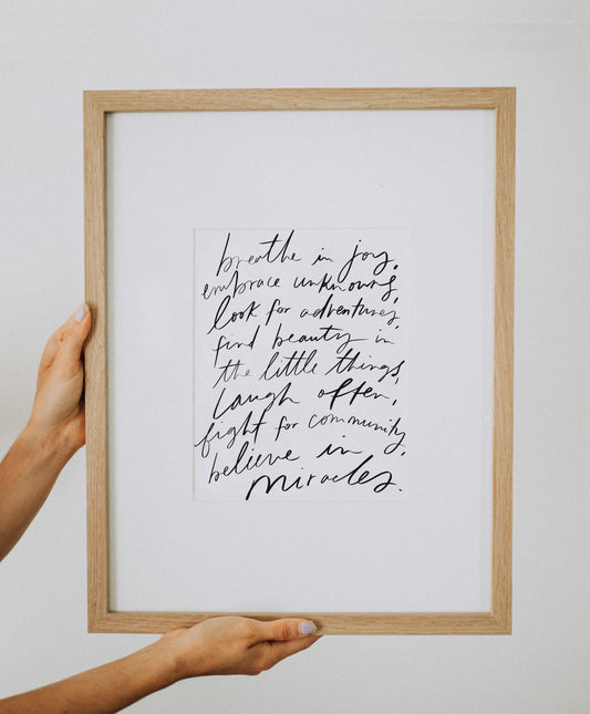 8x10 breathe in joy