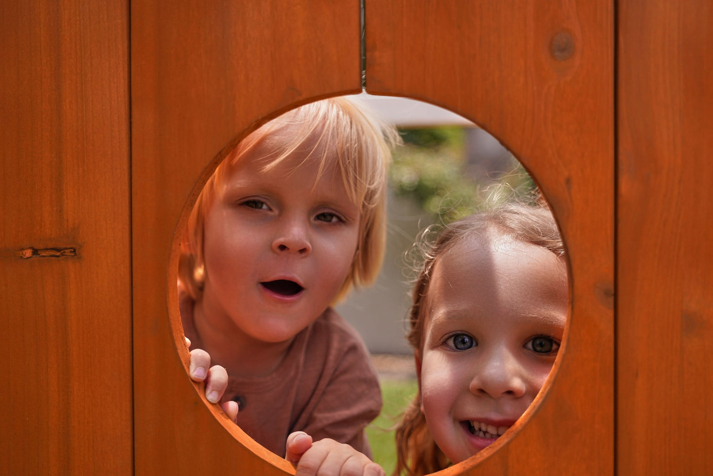 Forest Small Outdoor Toddler Swing Set | Compact Wooden Swing Frame for Babies & Kids