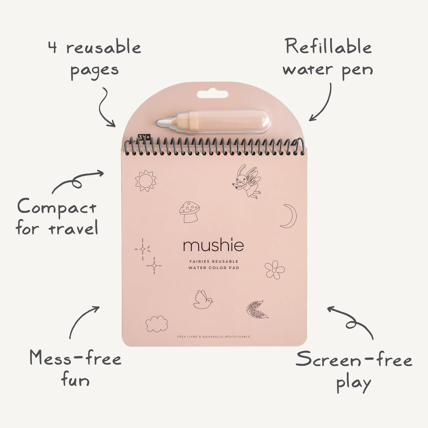 Fairies Reusable Water Color Pad