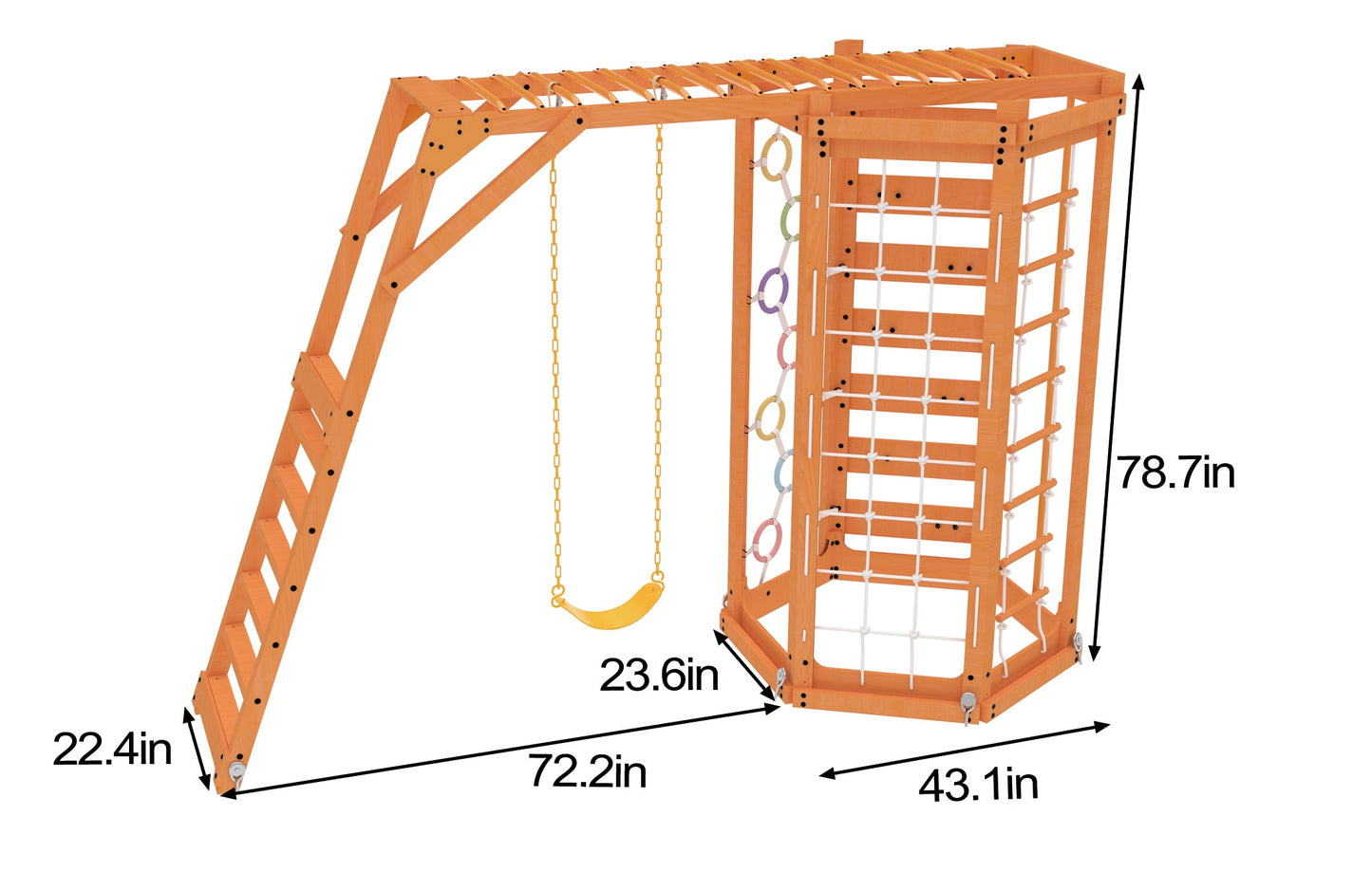 Hawthorn Large – Natural | Octagon Outdoor Jungle Gym