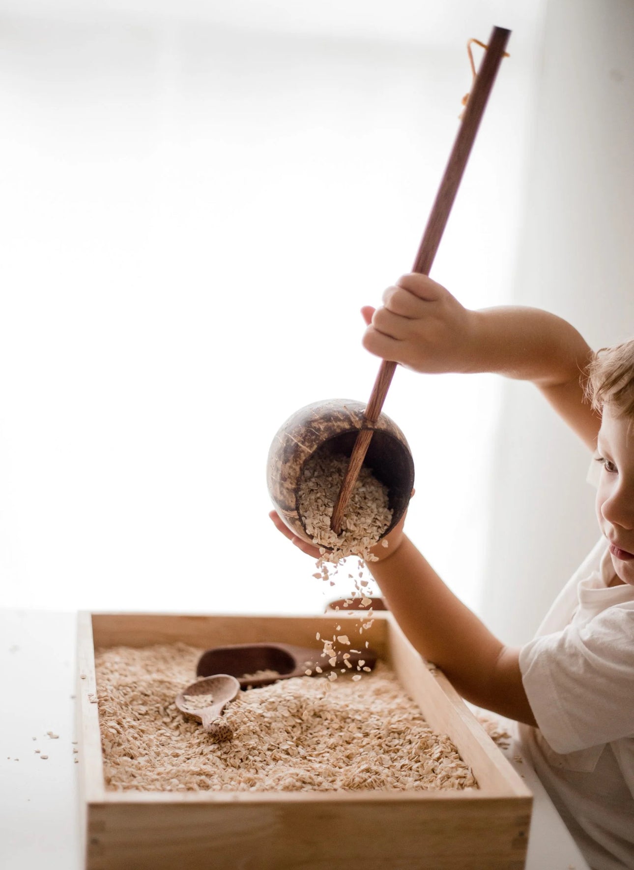 Hand-carved Mini Coconut Shell Scoop