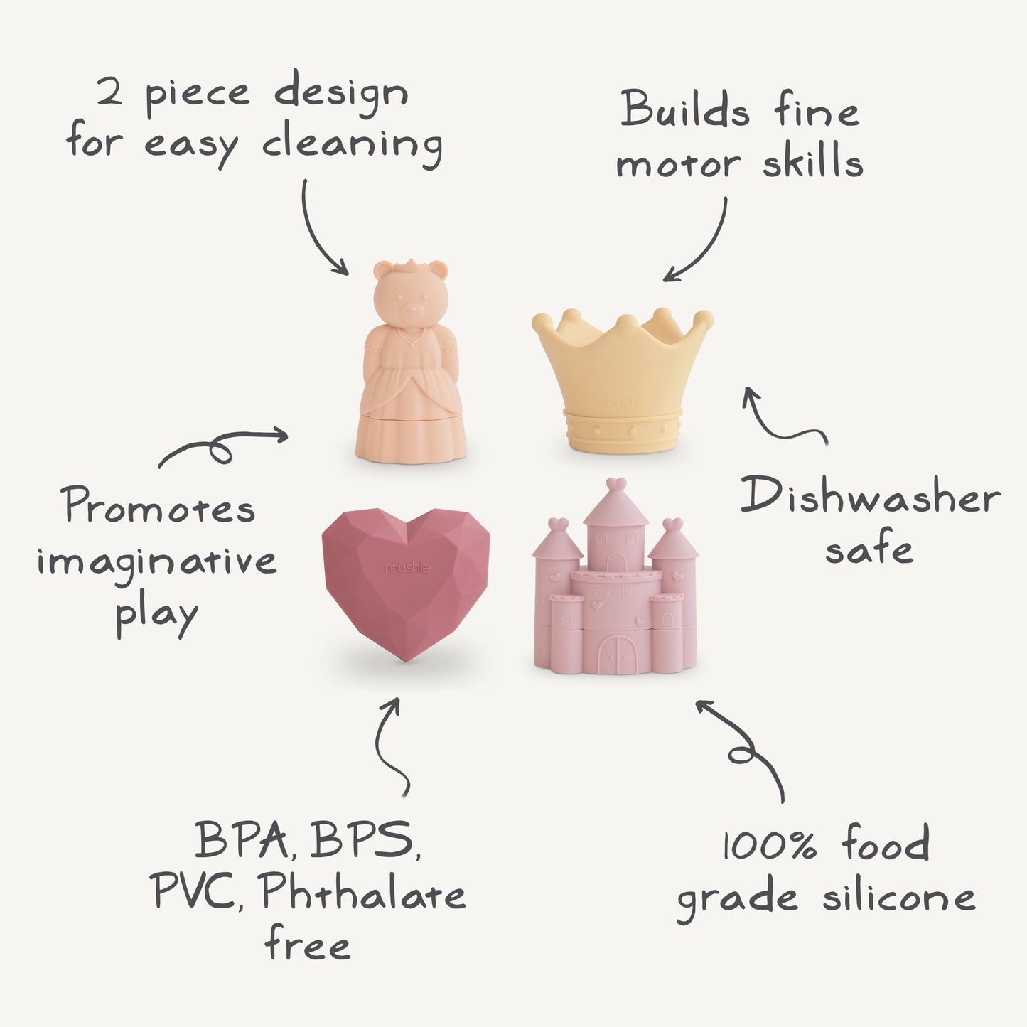 Princess Mold Free Bath Play Set