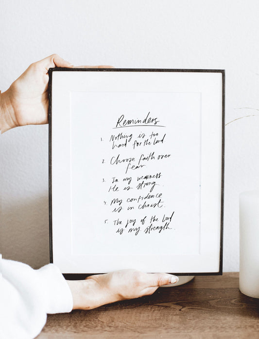 8x10 Reminders