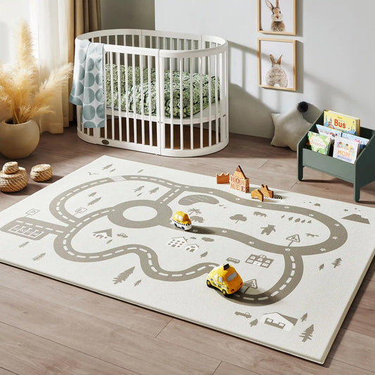 Double-Sided Baby Playmat Urban Zoo Adventure