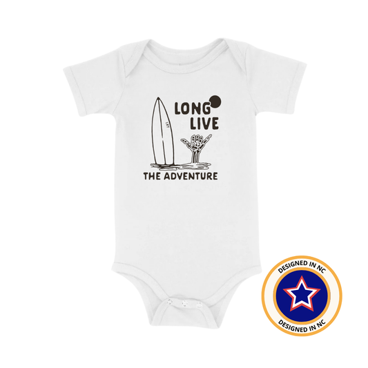 THE LONG LIVE ADVENTURE ONESIE - WHITE