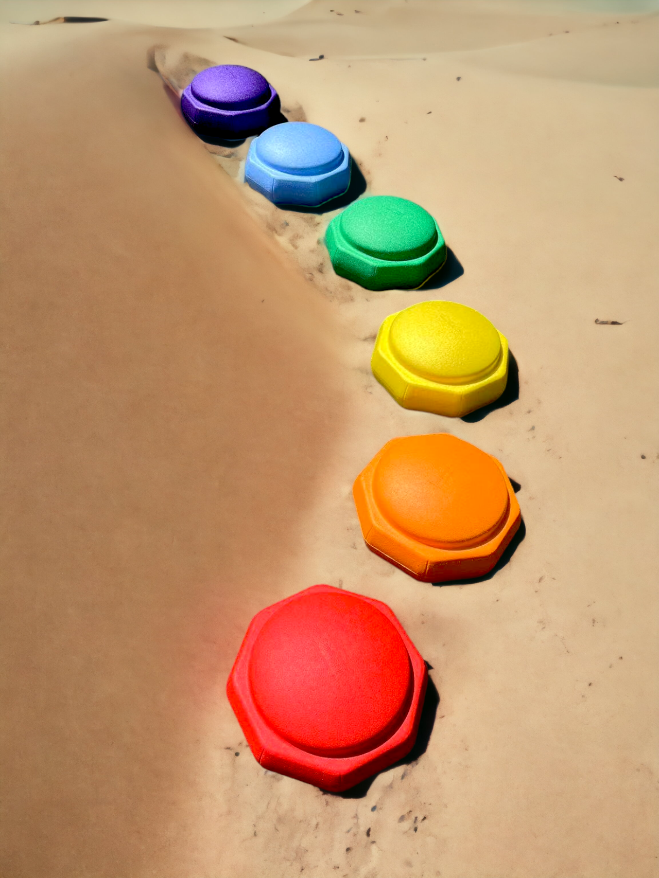 6 Pieces Rainbow Stepping Stones Set