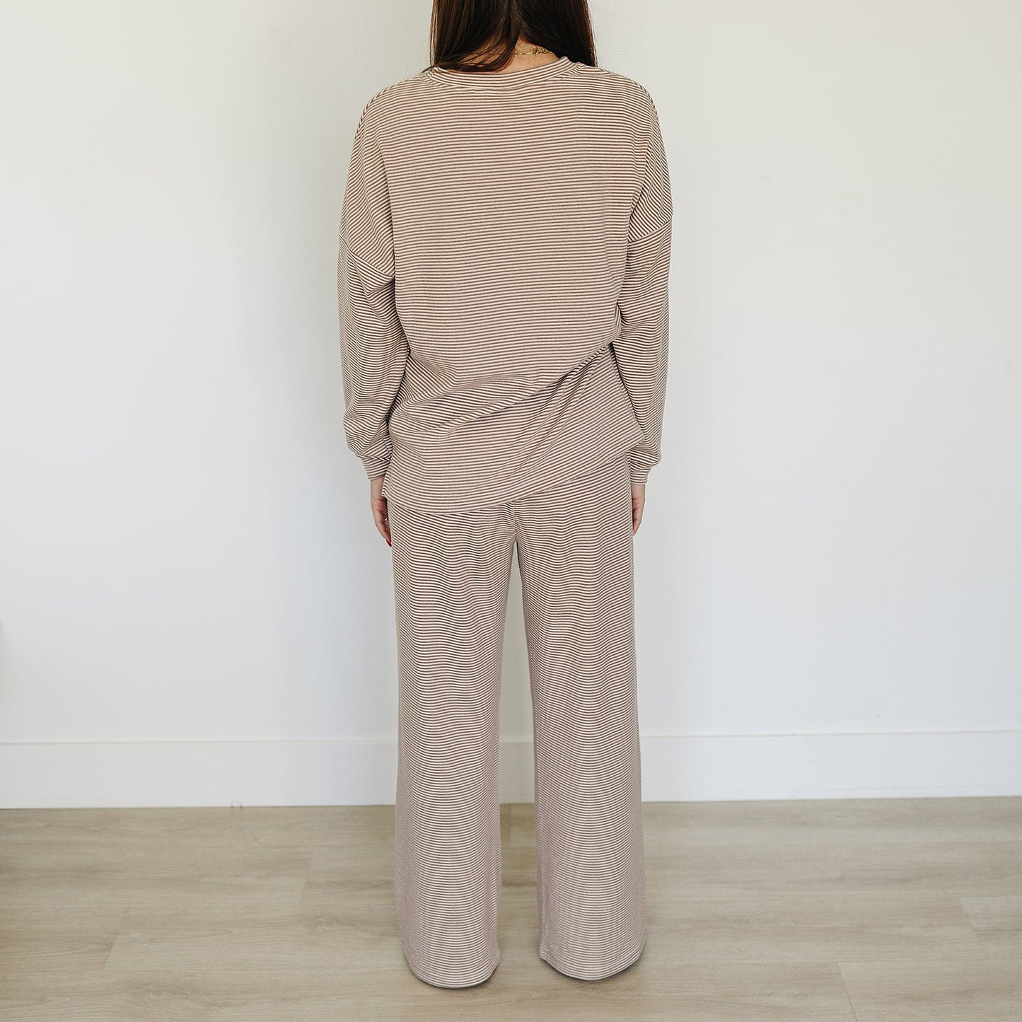 Womens Striped Loungewear Set