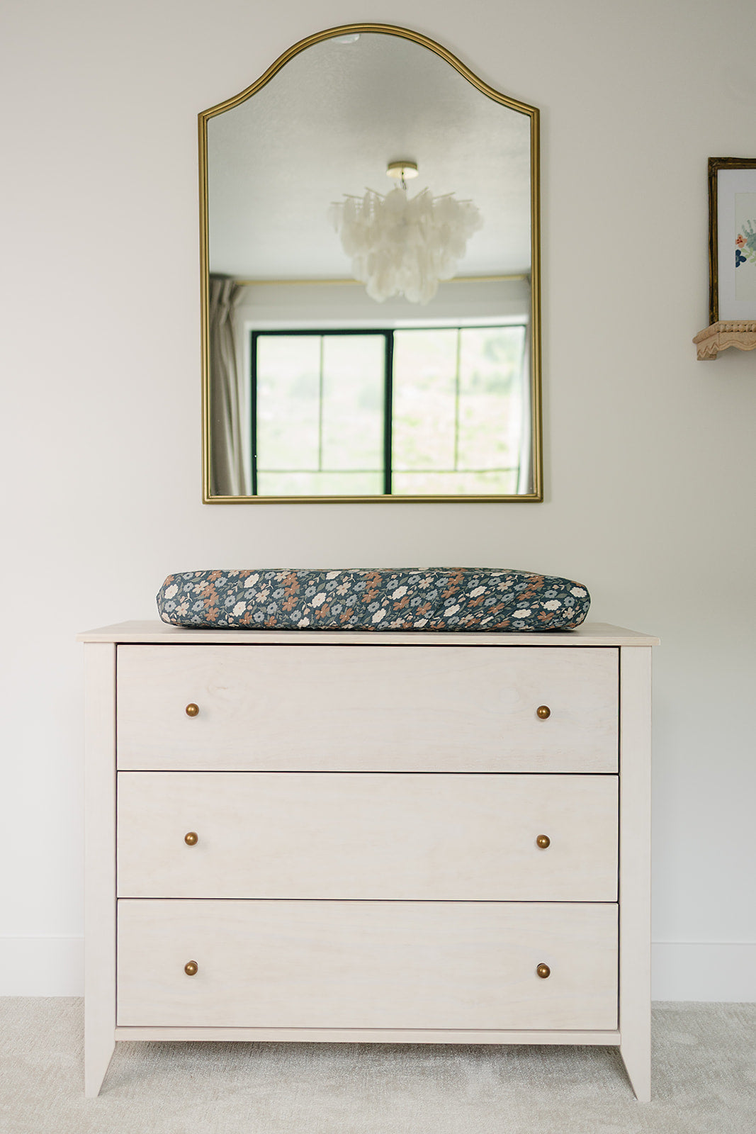 Midnight Floral Muslin Changing Pad Cover