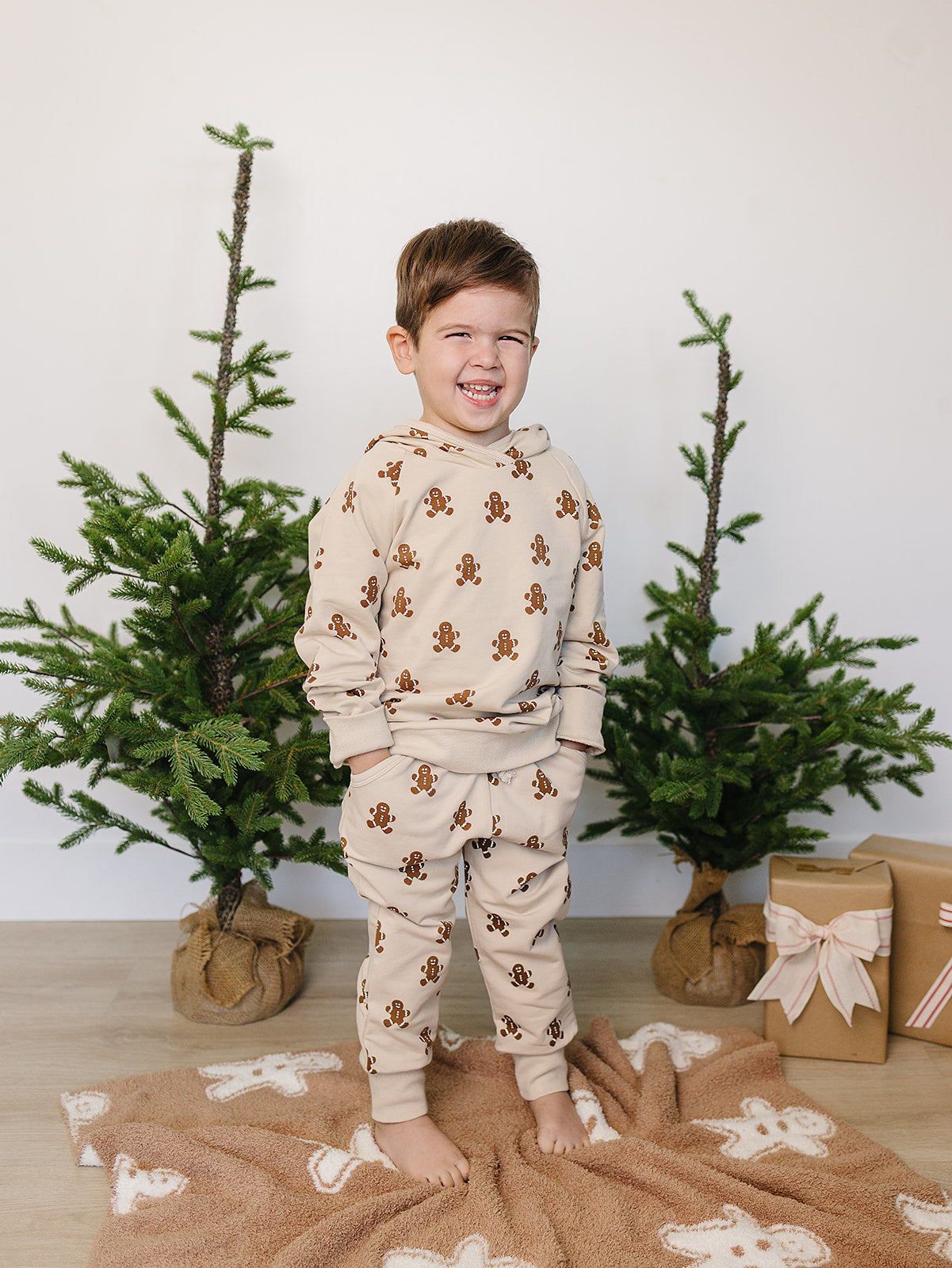 Gingerbread Hooded French Terry Set