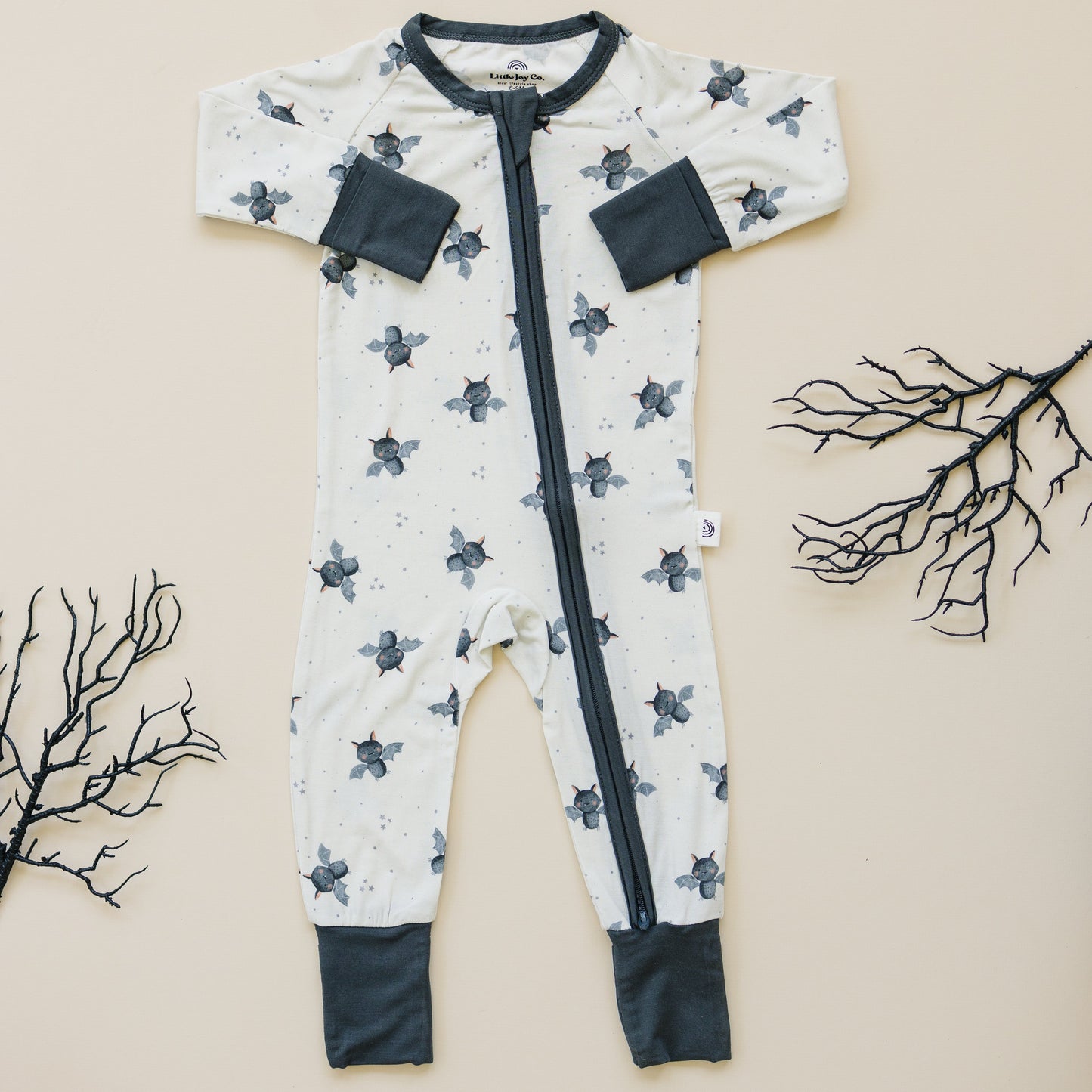 Batty for Bedtime Bamboo Zippy Romper *Newborn only