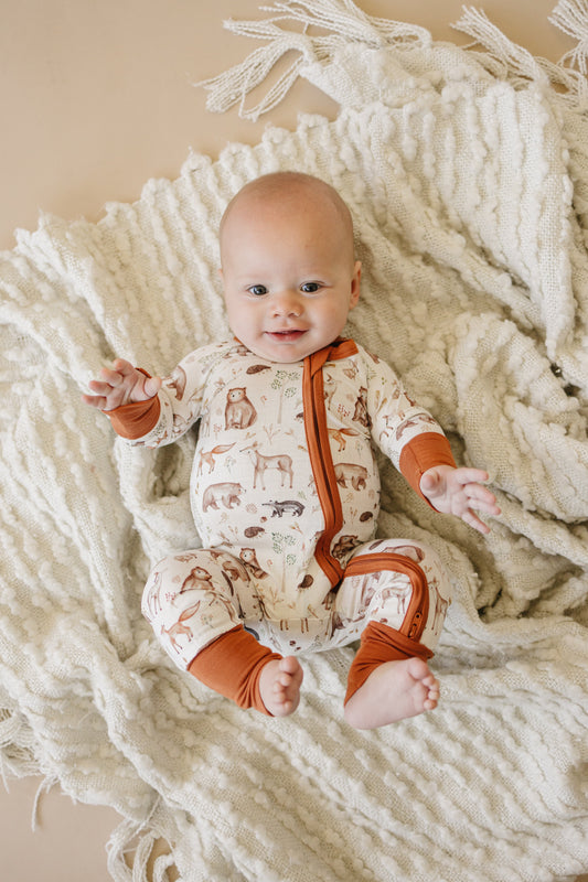 Forest Friends Bamboo Zippy Pajamas