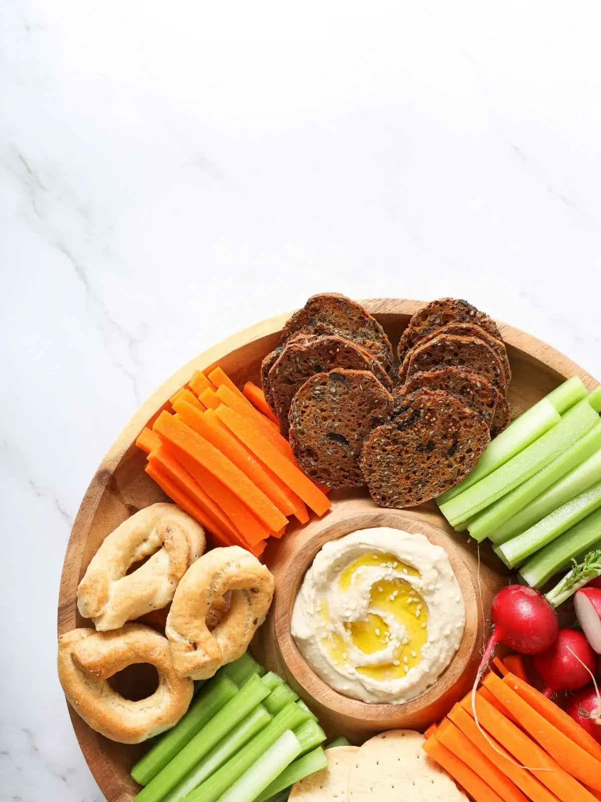 Round Wooden Activity & Snack Tray