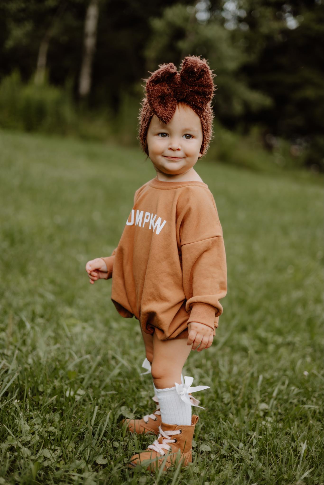 Pumpkin Sweatshirt Romper