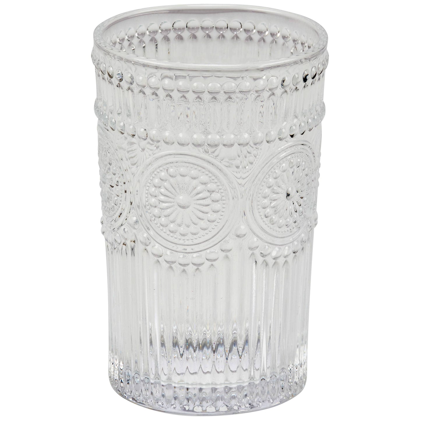 Large Medallion Vintage Drinking Glass