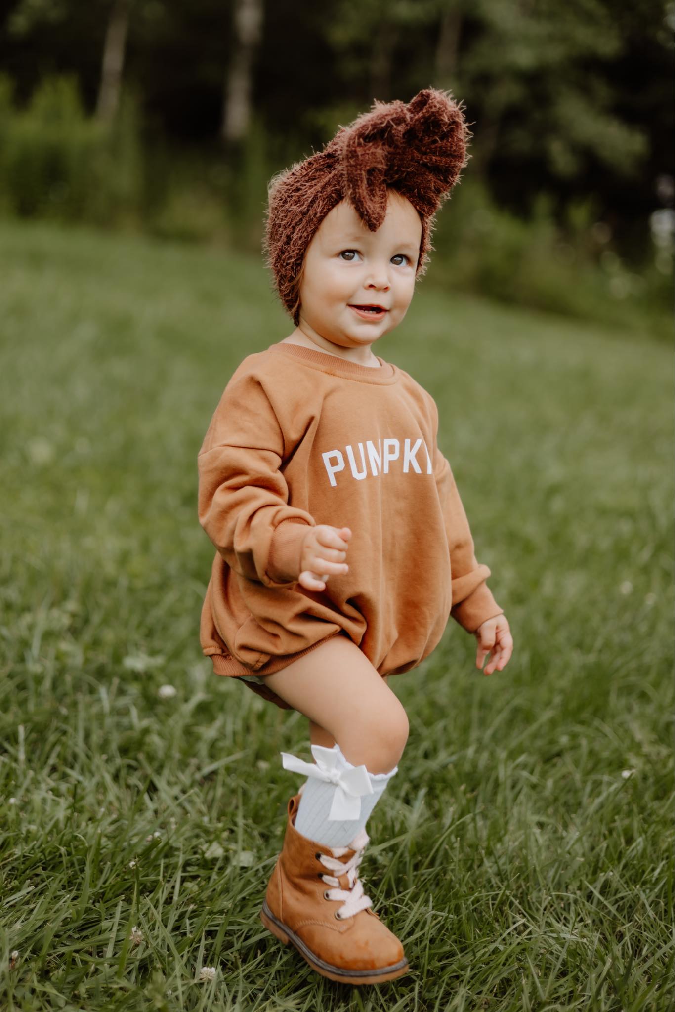 Pumpkin Sweatshirt Romper