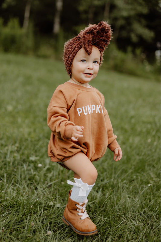 Pumpkin Sweatshirt Romper