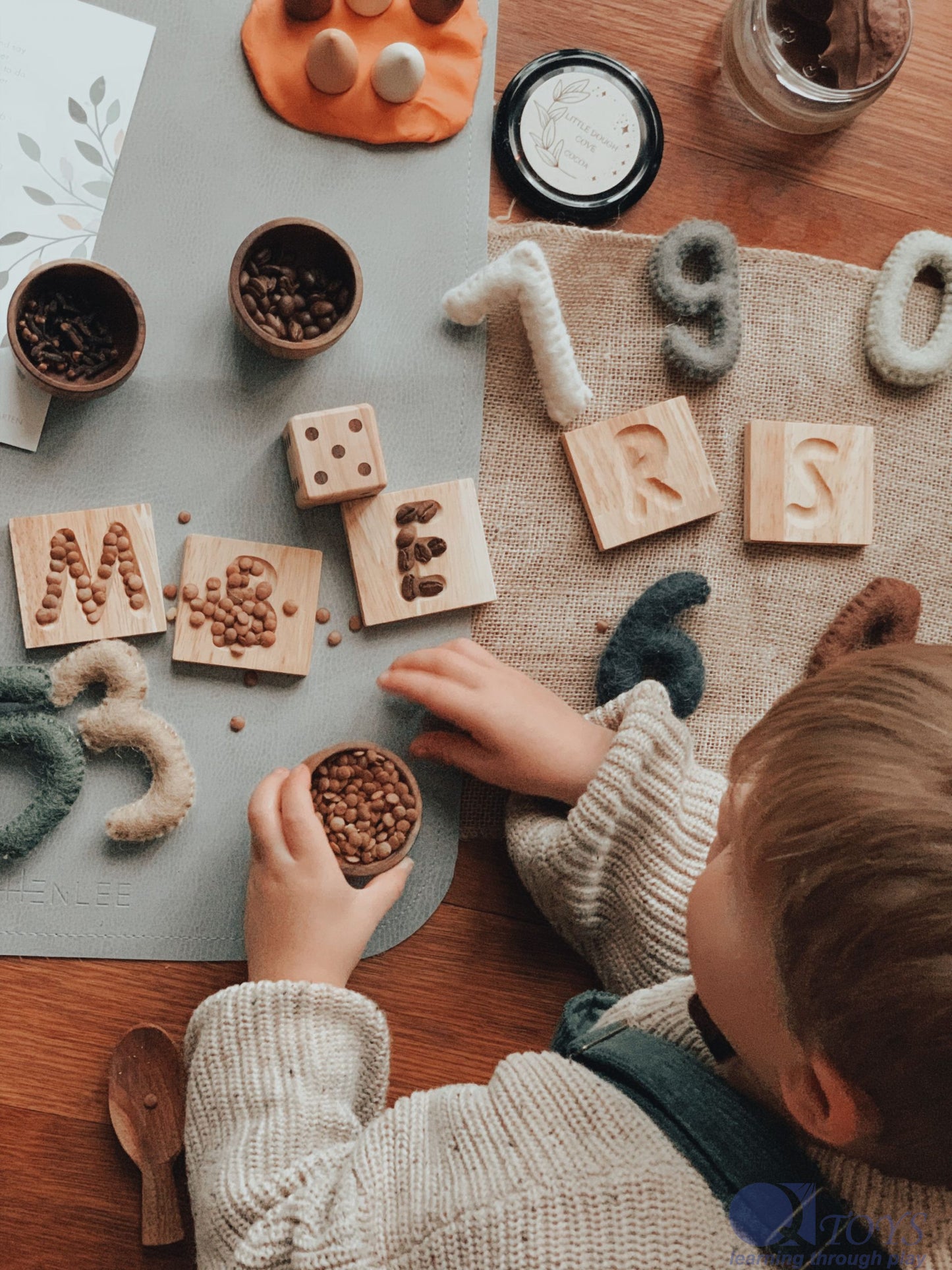 Wooden Alphabet Tracing Tray – Uppercase Letters