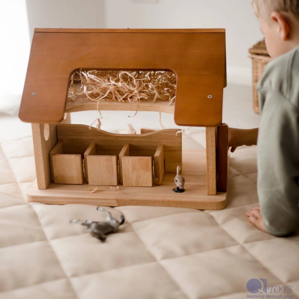 Wooden Horse Stable – Farm Play Set