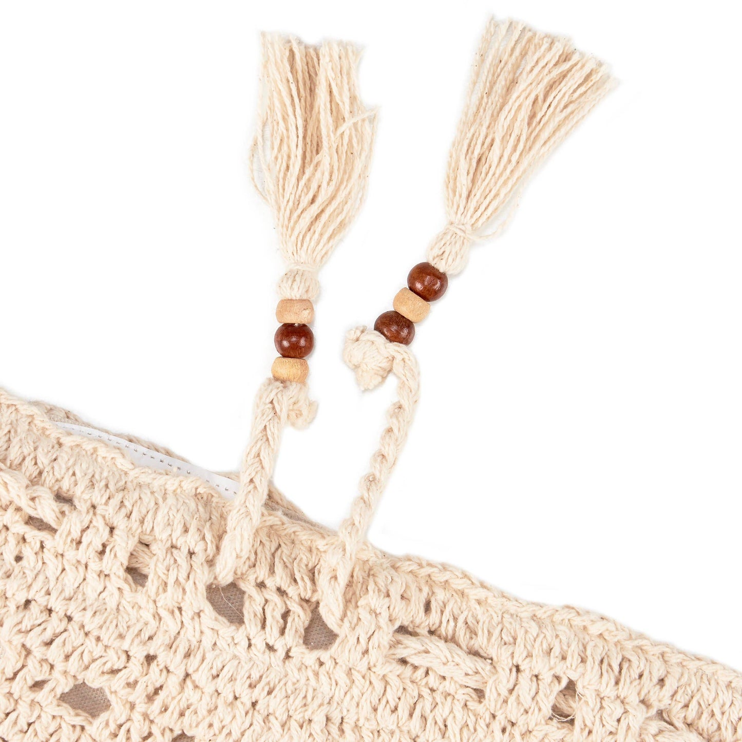 Boho Crochet Sunflower Drawstring Backpack