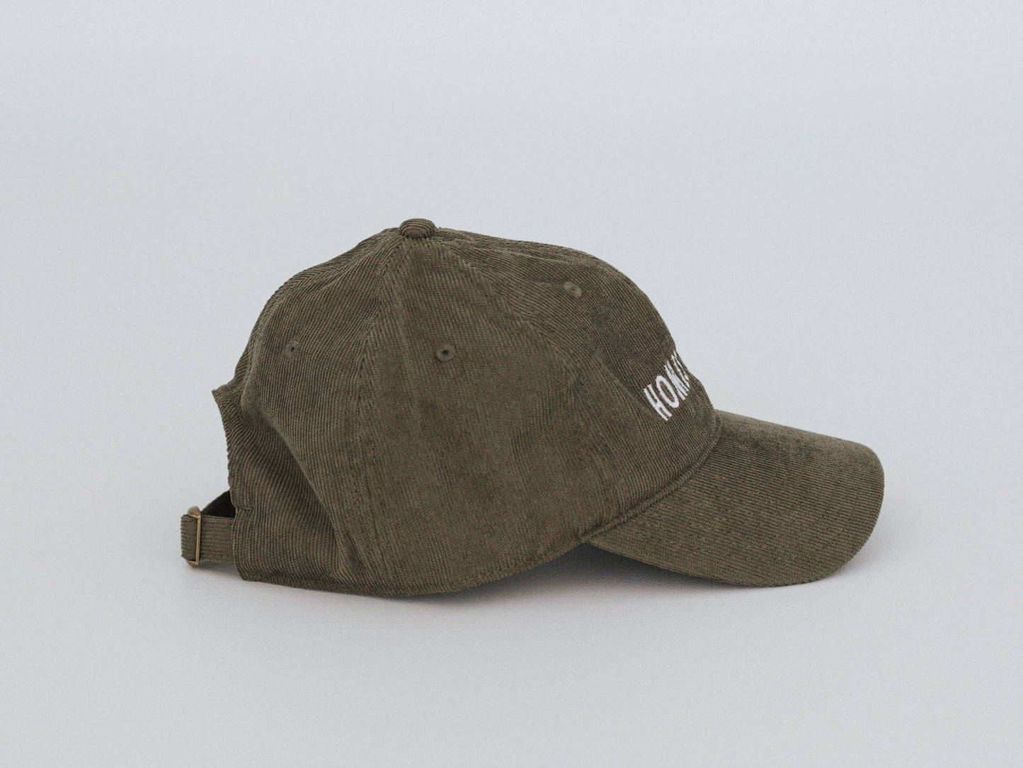 Homesteady Corduroy Hat – Olive Embroidered Cap
