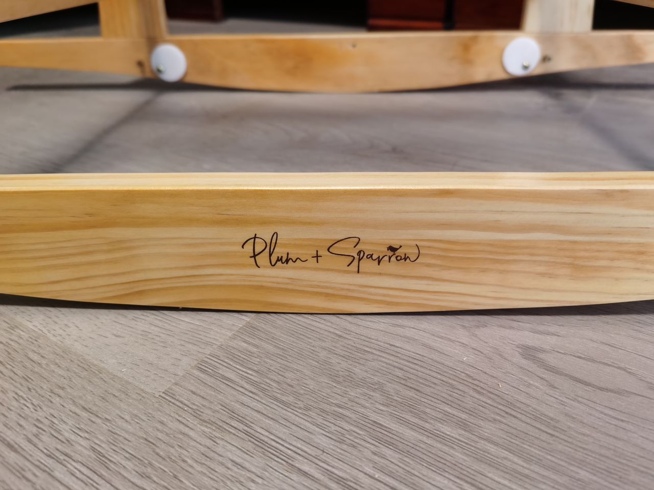 Modern Rocking Moses Bassinet Stand with brake - Natural