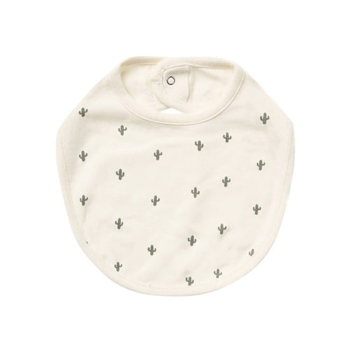 Soft Cotton Button Bib Set – Neutral Earth Tones