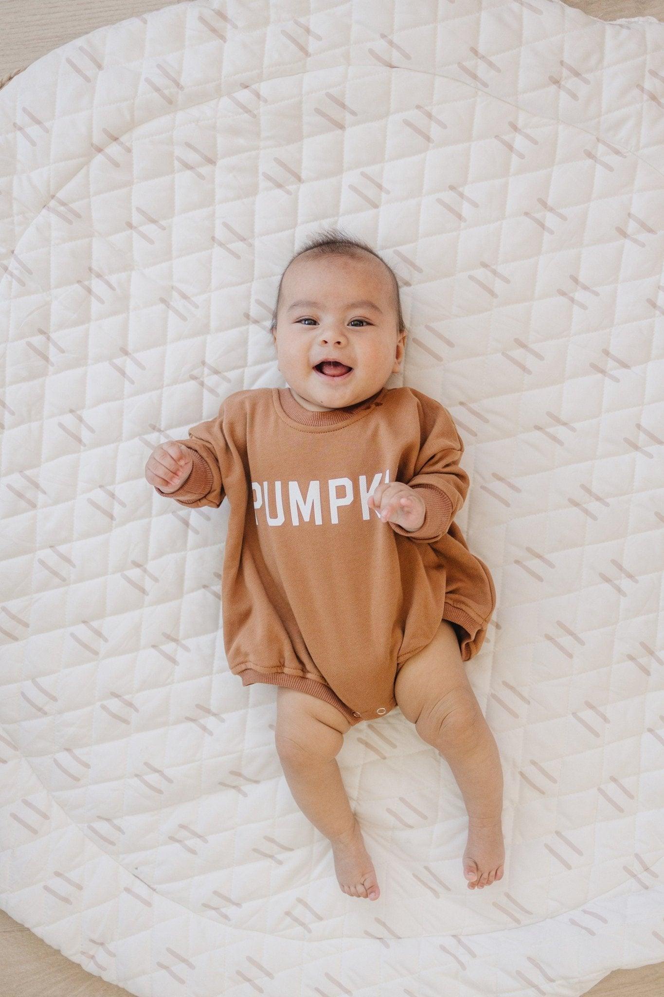 Pumpkin Sweatshirt Romper