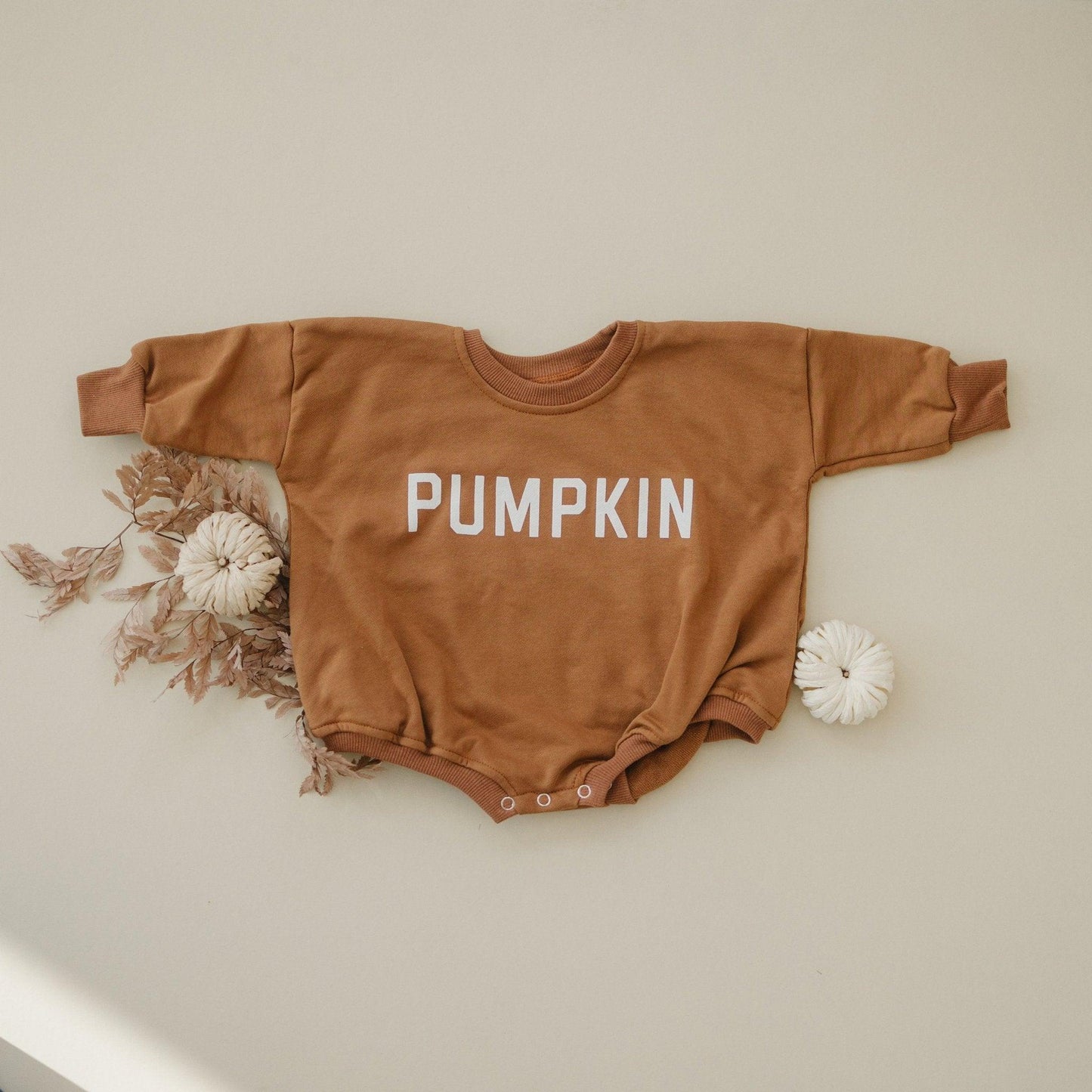 Pumpkin Sweatshirt Romper