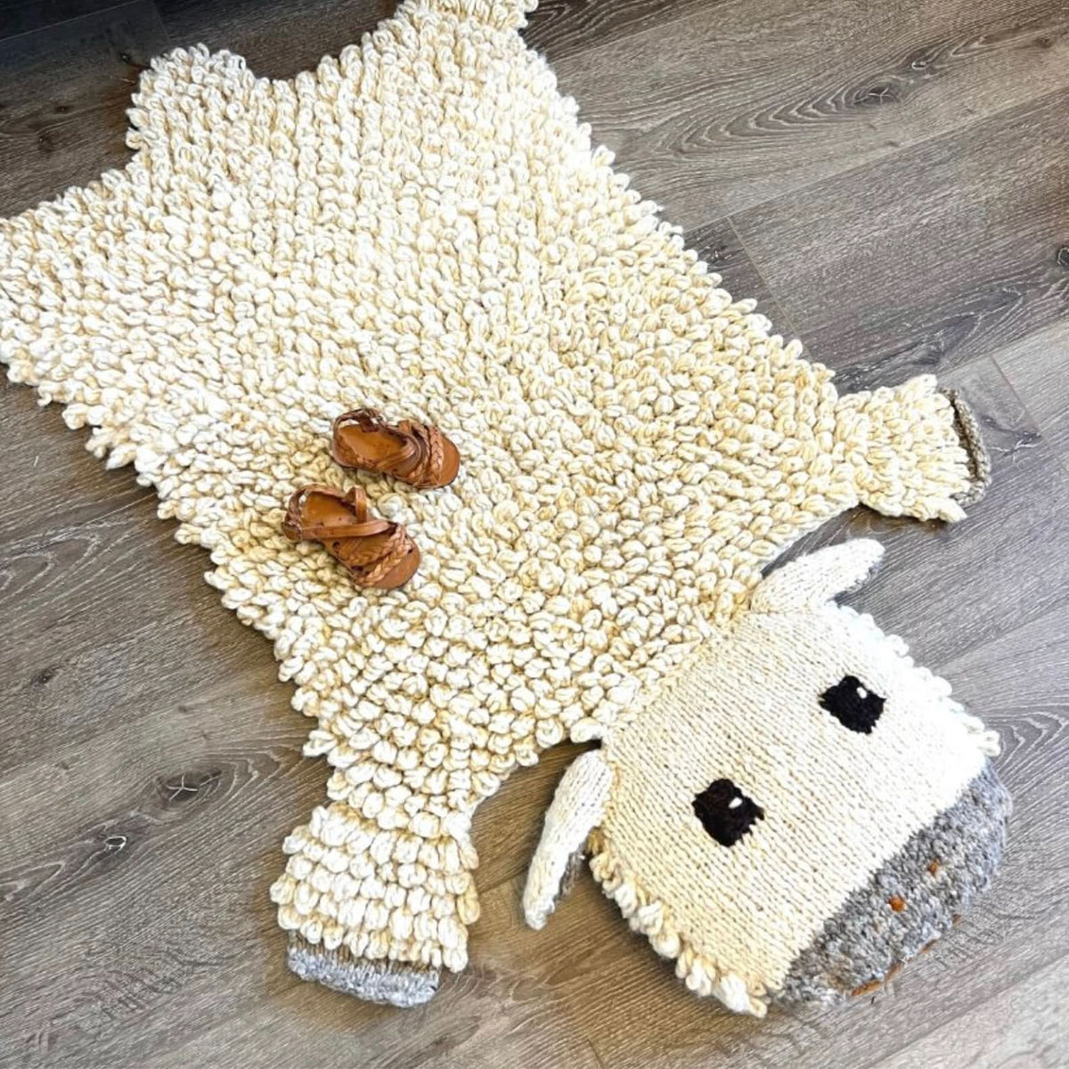 Organic Wool Play Mat + Nursery Rug  | Sheep