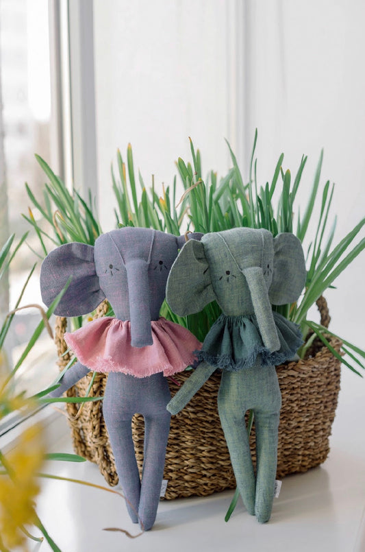 Handmade Stuffed Elephant Toy