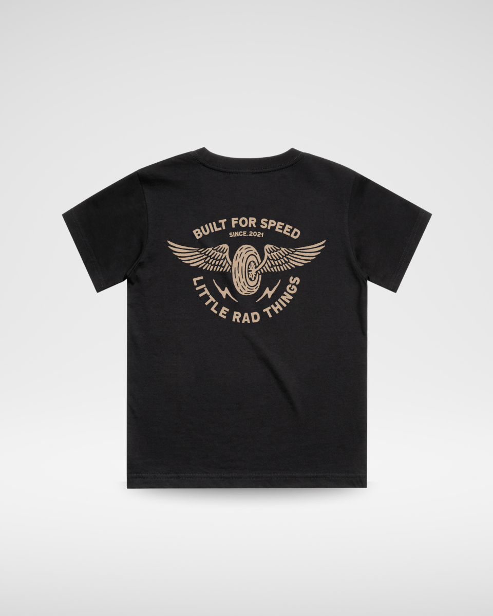 THE WINGED MECHANIC TEE - BLACK