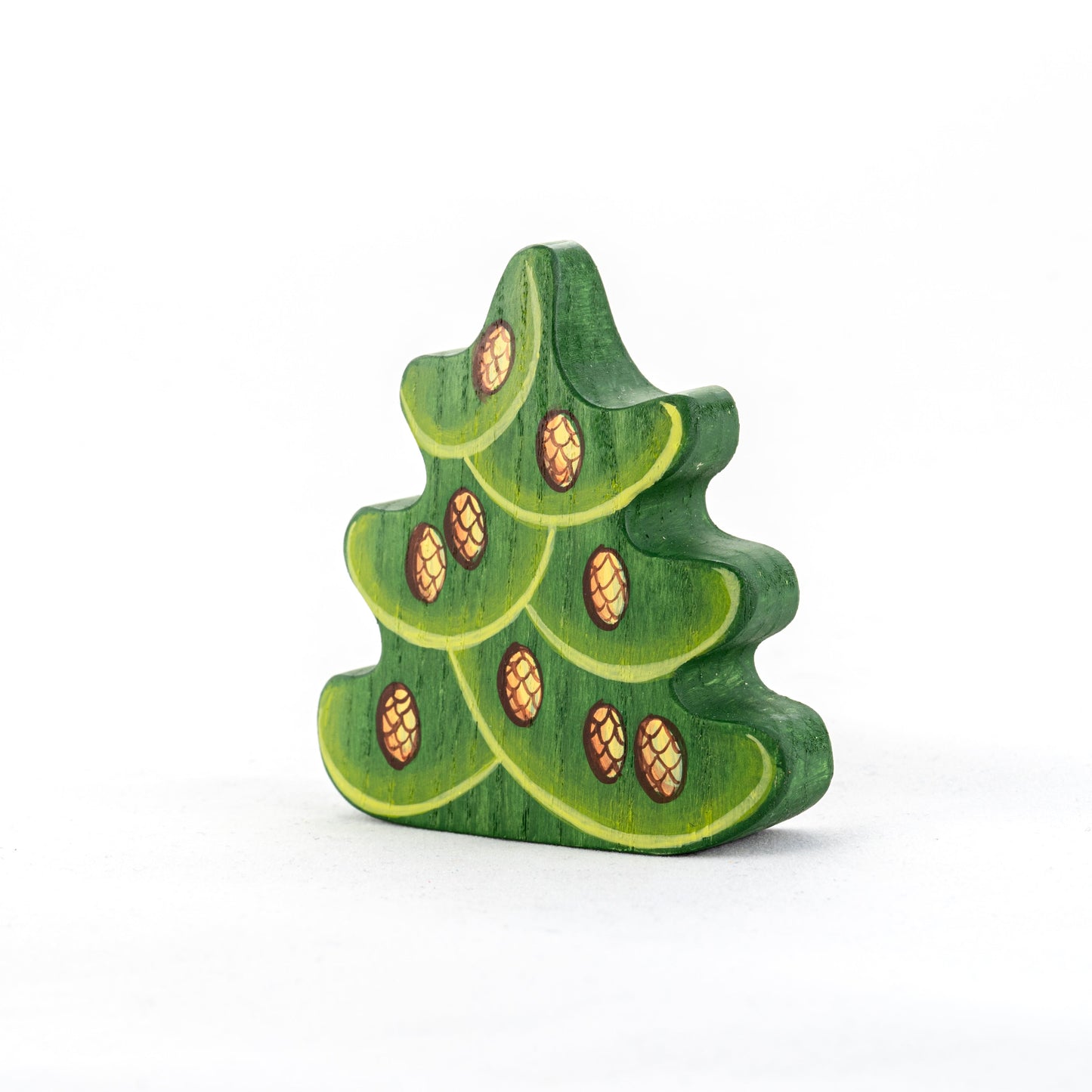 Wooden Small Christmas Tree with Cones