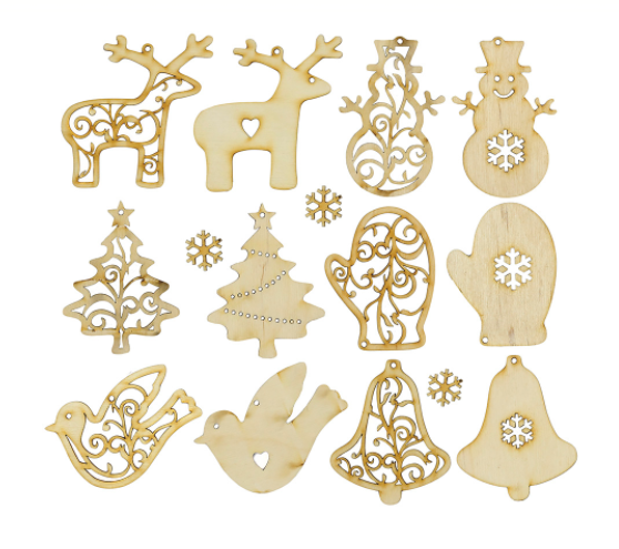 Wooden Christmas Ornaments to Paint