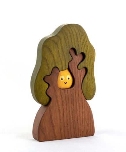 Waldorf Wooden Autumn Tree with Owl